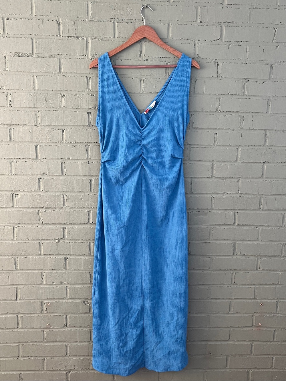 Free People Sky Blue Maxi Dress with V-Neck